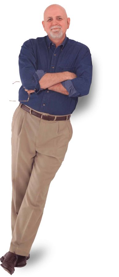 Len-leaning-against-wall
